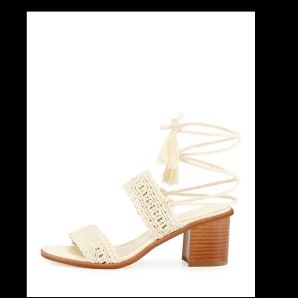 NWT!! JOIE Crochet Lace-Up Heal - Picture 2 of 12